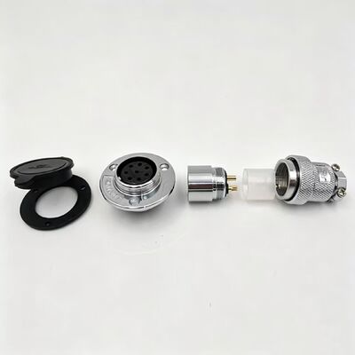 9M23 Heavy-Duty Servo Motor Connector Aviation Plug with 1000V Voltage Rating and Silver Gold-Plated Pins for Panel or Cable Mount