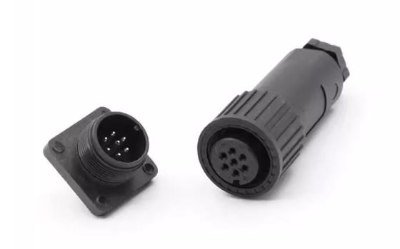 Waterproof 18-24 AWG Servo Motor Connector with Crimp/Solder Termination for Industrial Automation