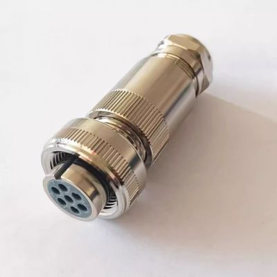 Waterproof 18-24 AWG Servo Motor Connector with Crimp/Solder Termination for Industrial Automation