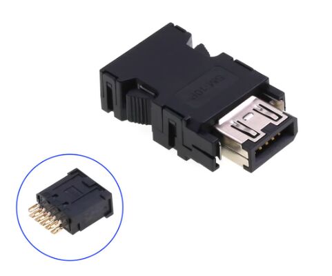 Moog ITT Servo Motor Connector with 1000V Voltage Rating Silver and Gold Plated Contacts for Panel or Cable Mount