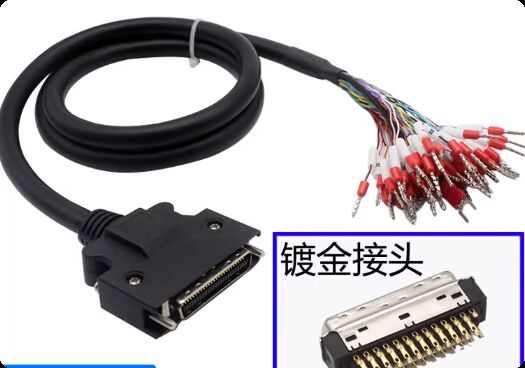Mitsubishi MR-J4JEJ3 Servo Motor Connector with SCSI 50-pin MR-J3CN1 Plug Featuring Silver Pin Golded Pin and Panel Mount/Cable Mount Options for 1000V Applications