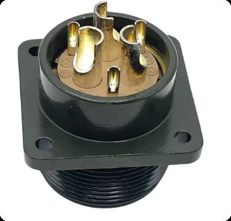 9-core Servo Motor Connector with Silver Contact Plating and US Military Standard Aviation Plug