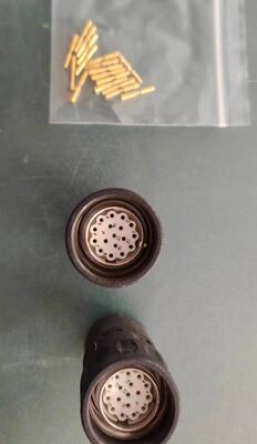 Heidenhain 17-pin Female Servo Motor Connector with White Insert Hole and Silver Contact Plating