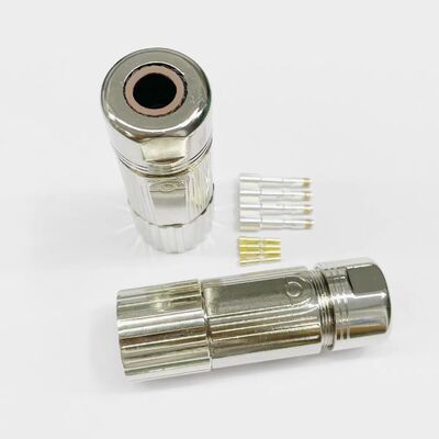 6-pin Threaded Type M23 Servo Motor Connector with Encoder Aviation Plug for Industrial Automation